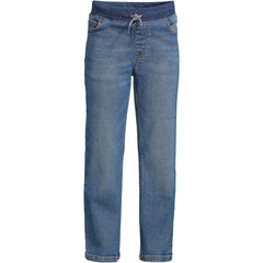 Boys Iron Knee Stretch Pull On Denim Jeans