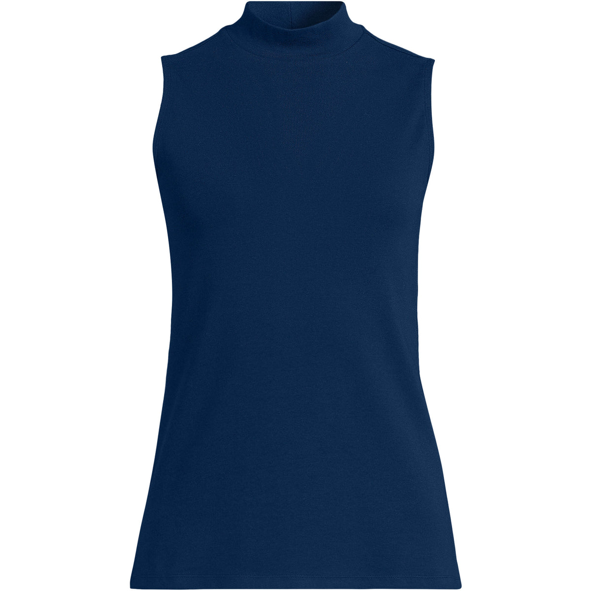 Women's Plus Size Sleeveless Polished Essentials Mock Neck Top