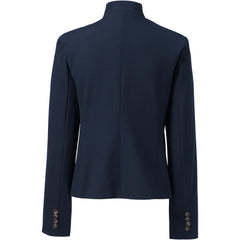 Women's Plus Size Washable Wool Collarless Blazer