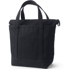 Medium Solid Color 5 Pocket Zip Top Canvas Tote Bag
