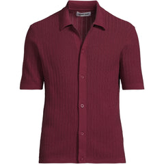 Men's Short Sleeve Lightweight Button Through Polo