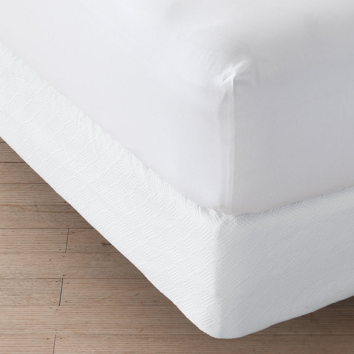 Basketweave Cotton Matelasse Box Spring Cover