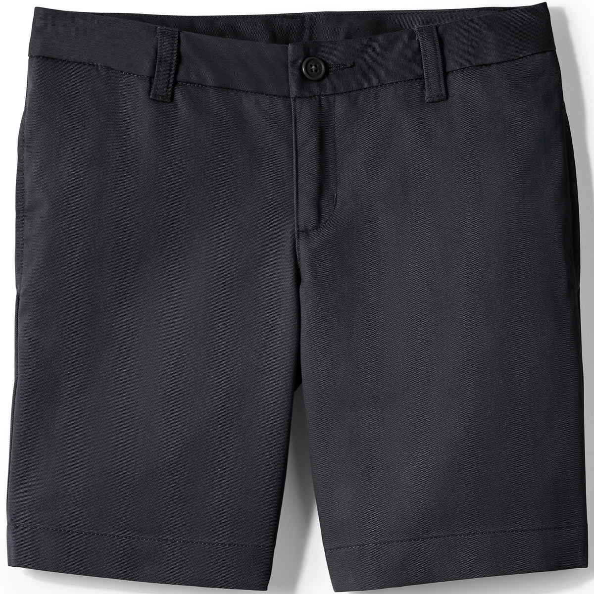 Girls Slim Plain Front Blend Chino Shorts