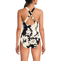Women's Long Torso Tugless X-Back One Piece Swimsuit