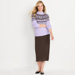 Women's Plus Size Crinkle Midi Skirt