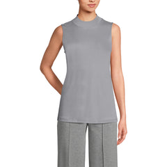 Women's Supima Micro Modal Sleeveless Mock Neck Shirt
