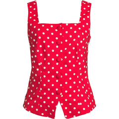 Women's Plus Size Poplin Square Neck Vest