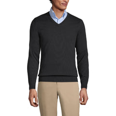 School Uniform Men's Cotton Modal Fine Gauge V-neck Sweater
