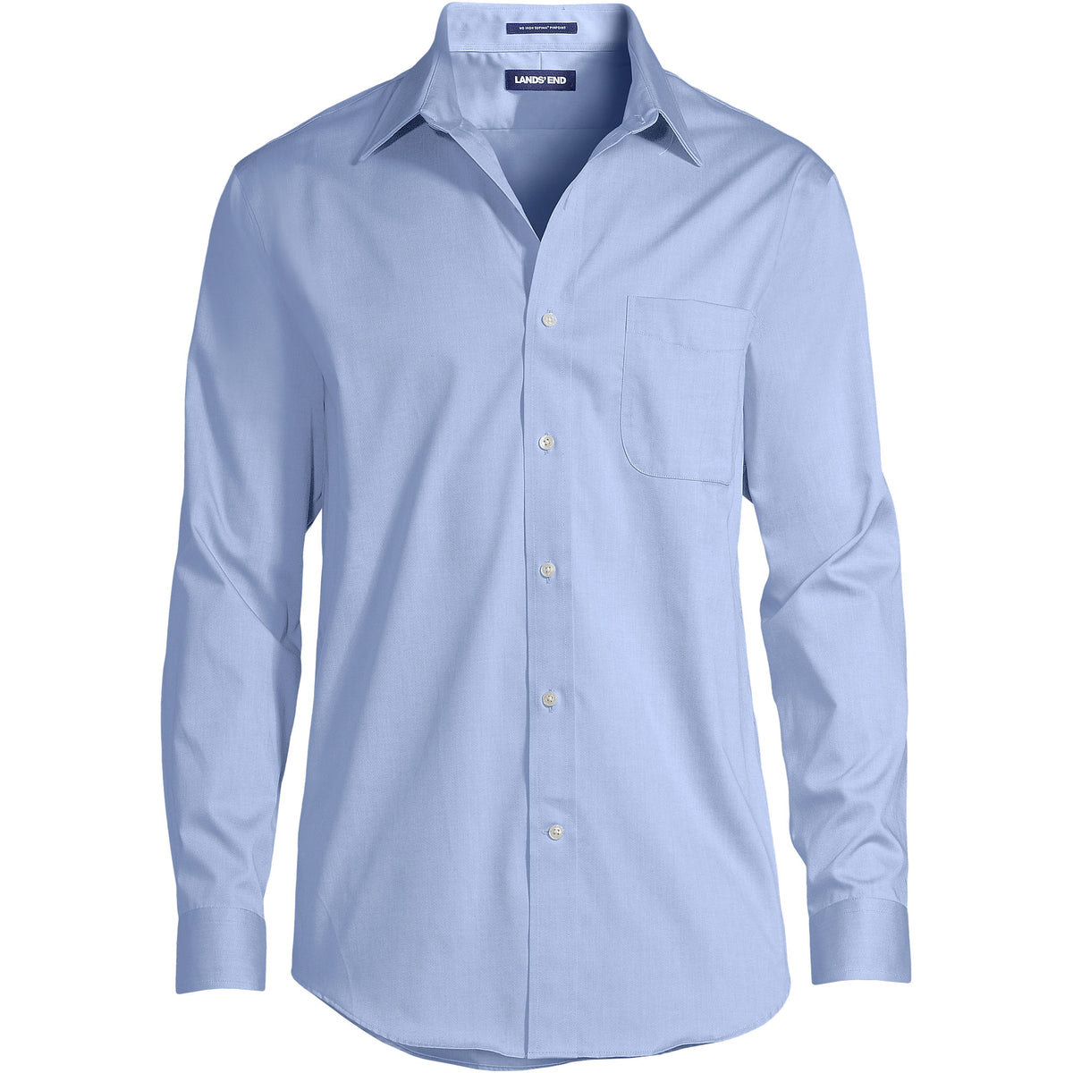 Men's Big and Tall No Iron Supima Cotton Pinpoint Straight Collar Dress Shirt