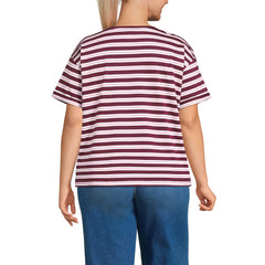Women's Plus Size Oversized Supima Short Sleeve Crew Neck T-Shirt