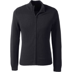 School Uniform Men's Cotton Modal Zip Front Cardigan Sweater