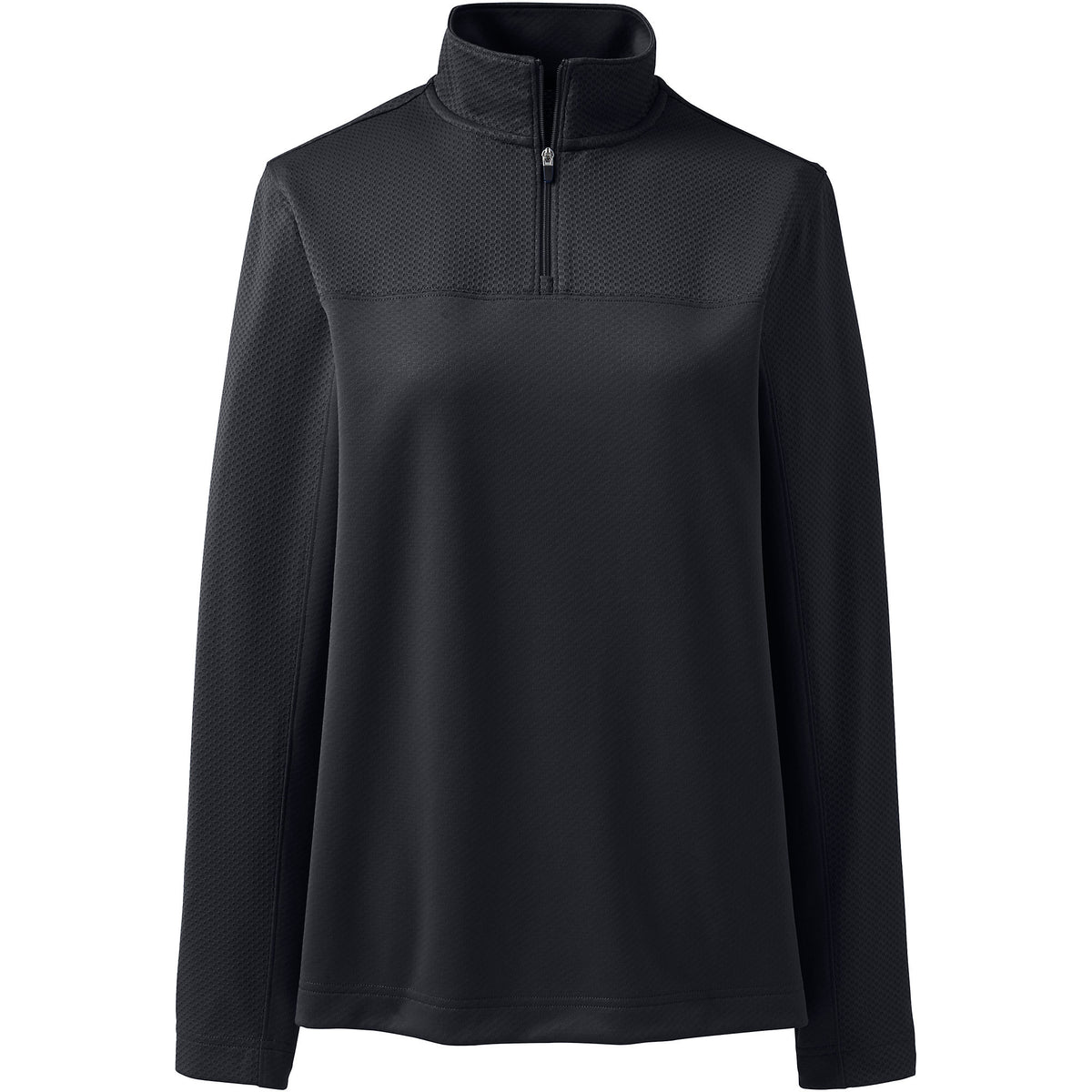 Women's Plus Size Textured Quarter Zip Pullover