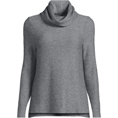 Women's Cable Ottoman Relaxed Long Sleeve Cowl Neck Top