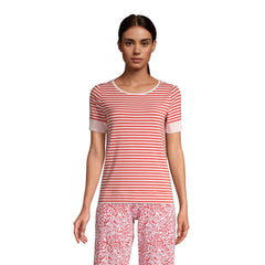 Women's Lounge Short Sleeve Crewneck Pajama T-shirt