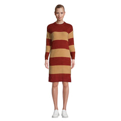Women's Lounge Crew Neck Slounge Dress - Stripe