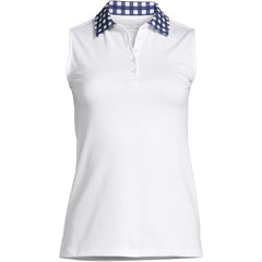 Draper James x Lands' End Women's Plus Size Sleeveless Supima Polo Shirt