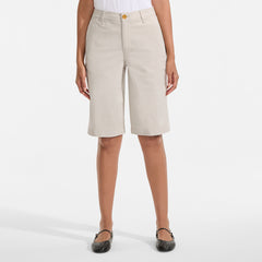 Women's Petite Chino Fixed Waistband 12" Shorts