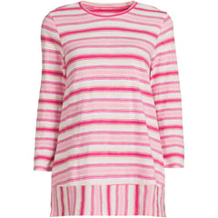 Women's Petite 3/4 Sleeve Slub Jersey Swing Tunic