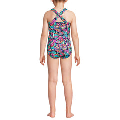 Girls Chlorine Resistant One Piece UPF 50 Swimsuit