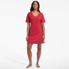 Women's Petite Cotton Interlock Relaxed Above the Knee Nightgown