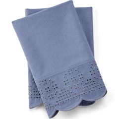 300 Thread Count Cotton Percale Eyelet Pillowcases