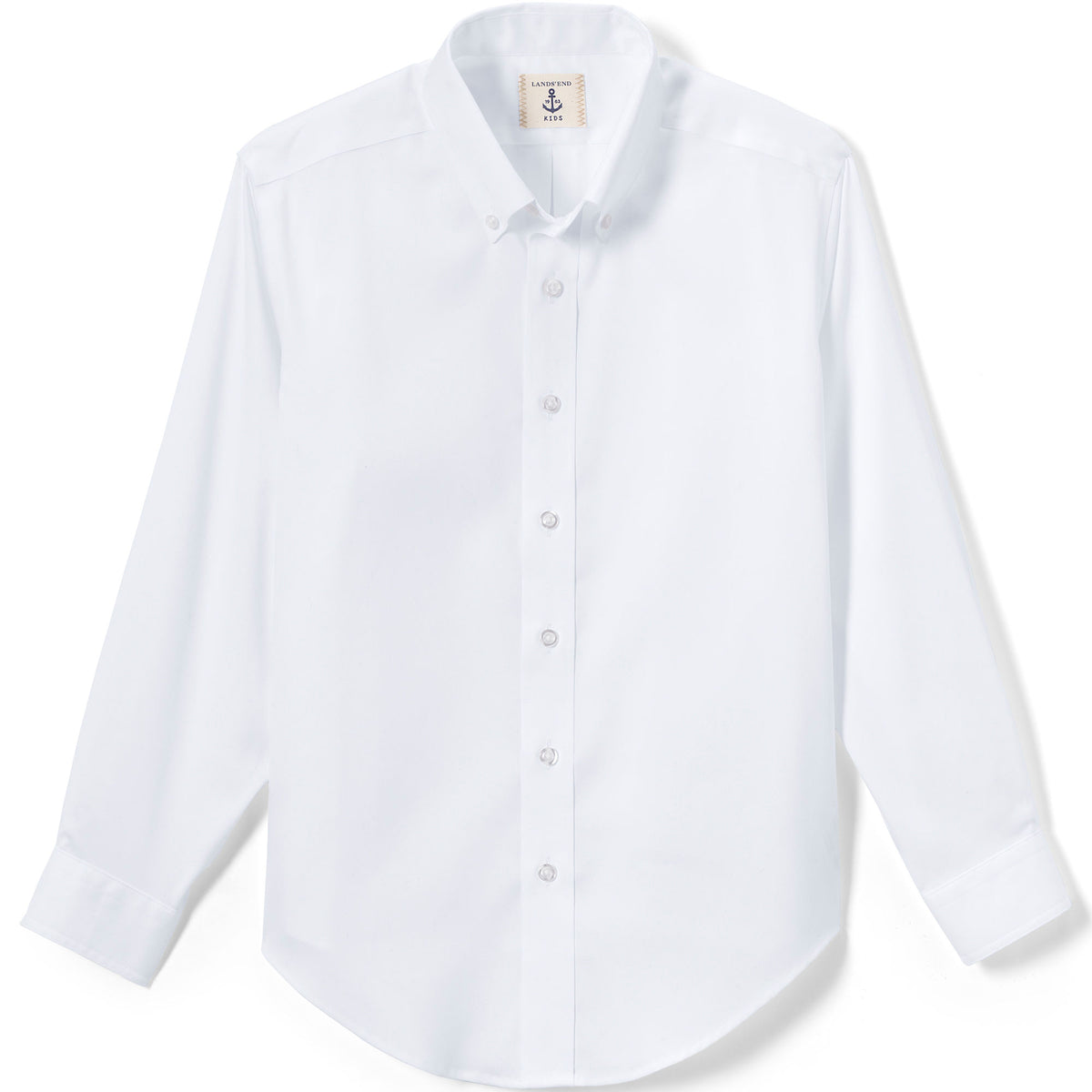 Boys Long Sleeve No Iron Pinpoint Dress Shirt