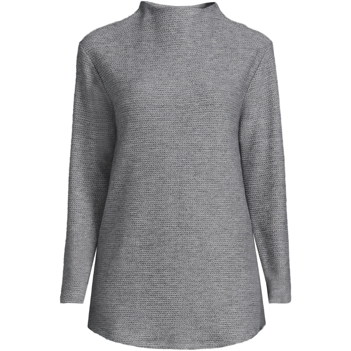 Women's Cable Ottoman Relaxed Long Sleeve Funnel Neck Tunic