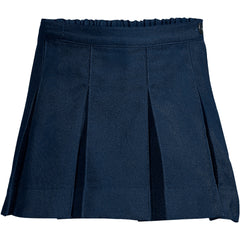 Girls Above the Knee Solid Box Pleat Skirt
