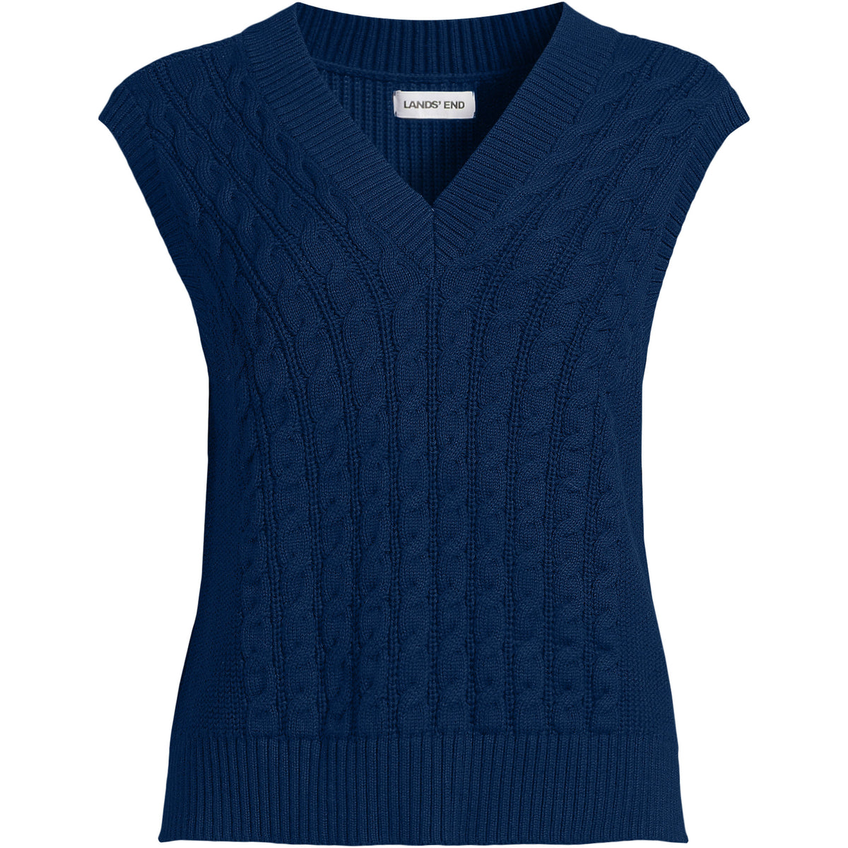 Women's Drifter Modern Cable V Neck Vest Sweater