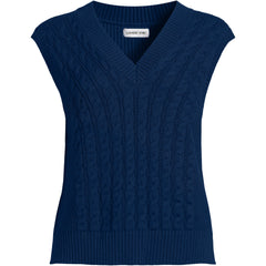Women's Drifter Modern Cable V Neck Vest Sweater