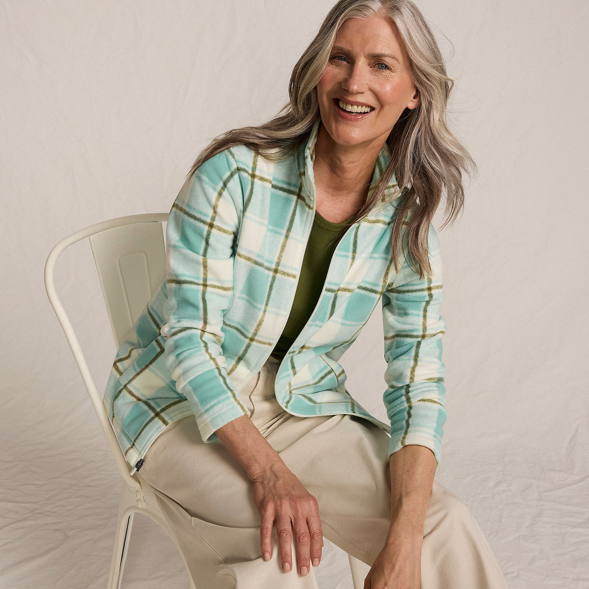 Women's Petite Anyweather Fleece Full Zip Print Jacket