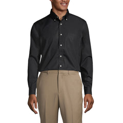School Uniform Men's Long Sleeve Buttondown No Iron Broadcloth Shirt