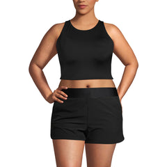 Women's Plus Size High Neck Racerback Midkini Top