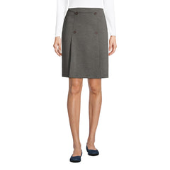 Women's Ponte Button Front Skort Above the Knee
