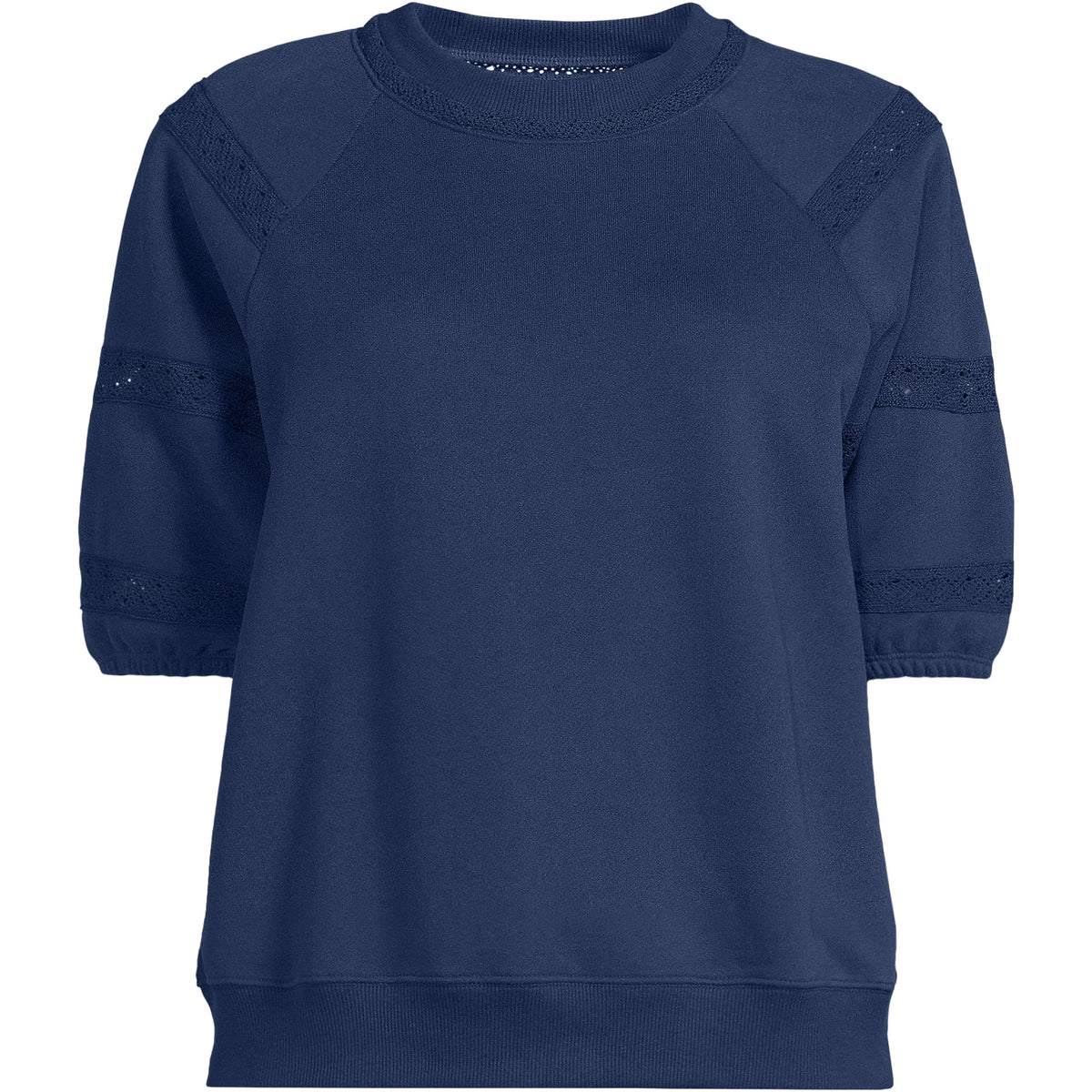 Women's Serious Sweats Puff Lace Sleeve Sweatshirt