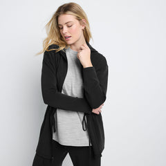 Women's Cupro Long Sleeve Full Zip Tunic Hoodie