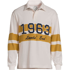 Men's Big and Tall Long Sleeve Rugged Rugby Embroidered Polo