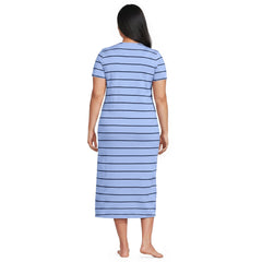 Women's Plus Size Cotton Short Sleeve Midcalf Nightgown