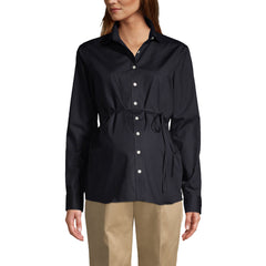 School Uniform Women's Long Sleeve Maternity Adjustable Stretch Shirt
