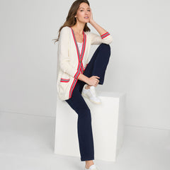 Women's Petite Starfish High Rise Knit Denim Straight Jeans