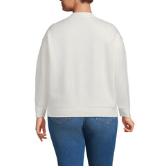 Women's Plus Size Relaxed Serious Sweats Long Sleeve Crewneck Sweatshirt
