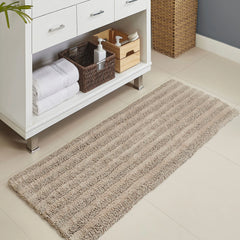 Cannon Cotton Striped Reversible Soft-Touch Bath Rug Runner