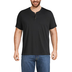 Men's Big and Tall Short Sleeve Cotton Supima Jersey Henley