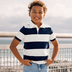 Boys Short Sleeve Rugby Polo