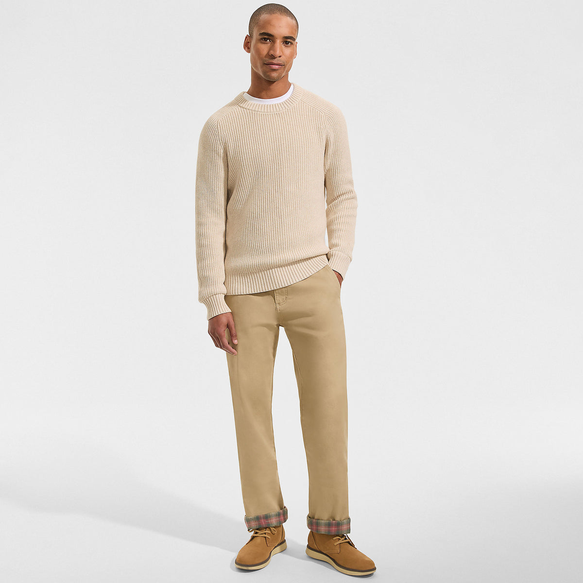 Men's Knockabout Comfort Waist Easy Classic Fit Flannel Lined Chino Pant