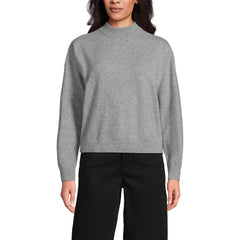 Women's CashTouch Drop Shoulder Mock Neck Sweater