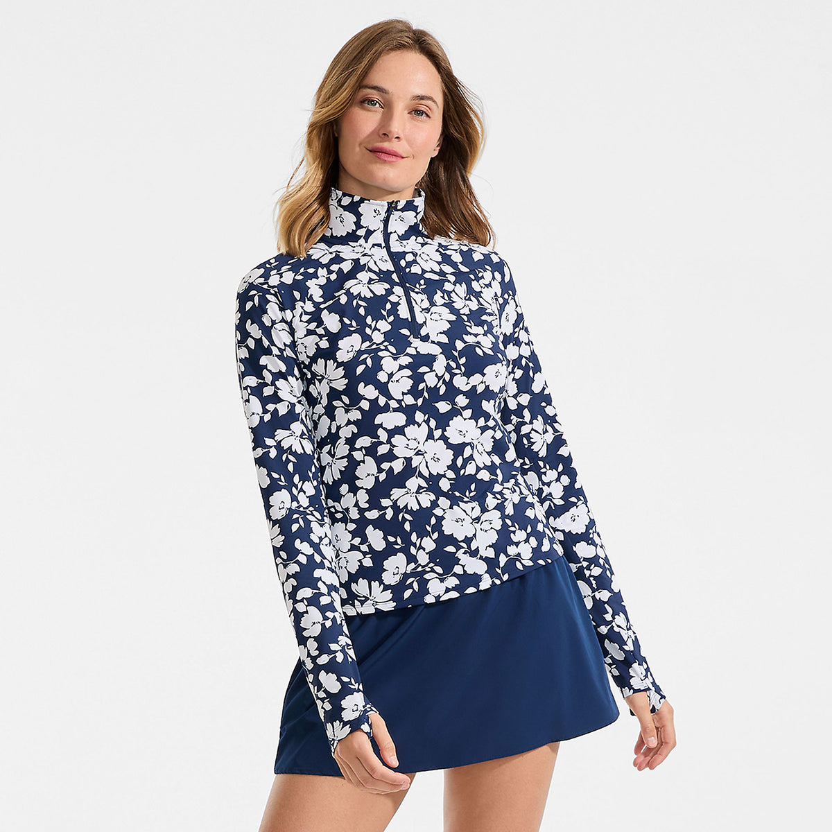 Women's SunShade UPF 50 Quarter Zip Rash Guard