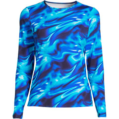 Women's Long Torso SunShade UPF 50 Long Sleeve Rash Guard Swim Tee