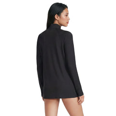 Womens SunShade UPF50 QuickDry Long Sleeve Quarter Zip Tunic Swim Cover-up