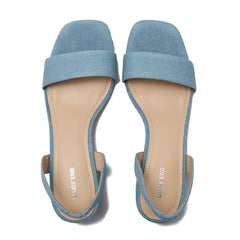 Women's Essential Denim Block Heel Sandals
